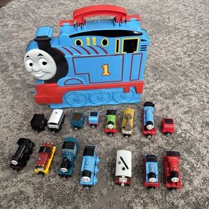 LOT of 15 - Thomas and Friends Wood Magnetic Train Engine & Friends Wath Case